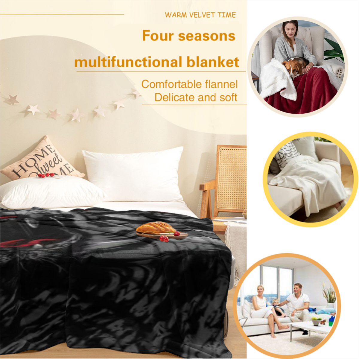 Marigold Sanctuary Lightweight Flannel Throw in Dusty Lilac