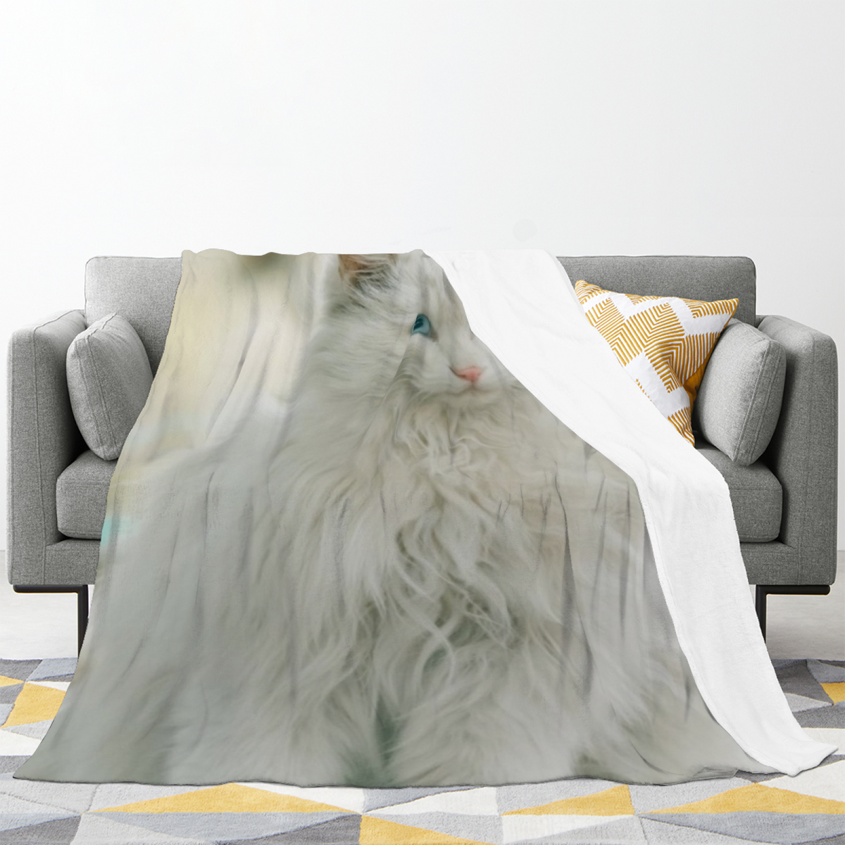 Twilight Ripple Inspired Cozy Flannel Bed Blanket ¨C Earthy Neutral Palette