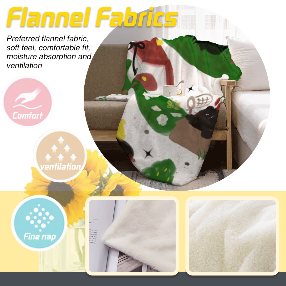 Eclectic Design Oceanic Vista Soft Neutral Flannel Sofa Throw