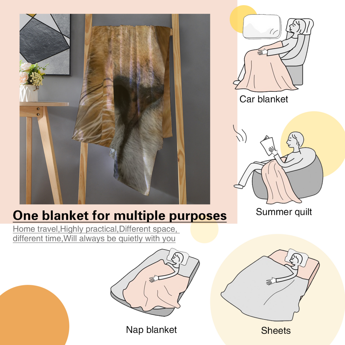 Cedar Glow Earthy Multicolor Modern Cozy Flannel Bed Blanket