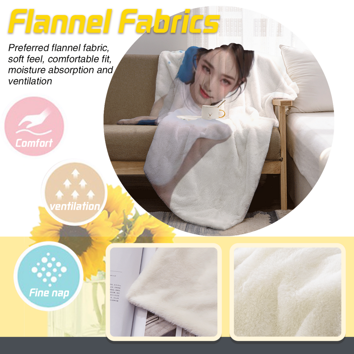 Gilded Blossom Soft Flannel Blanket in Dusty Lilac