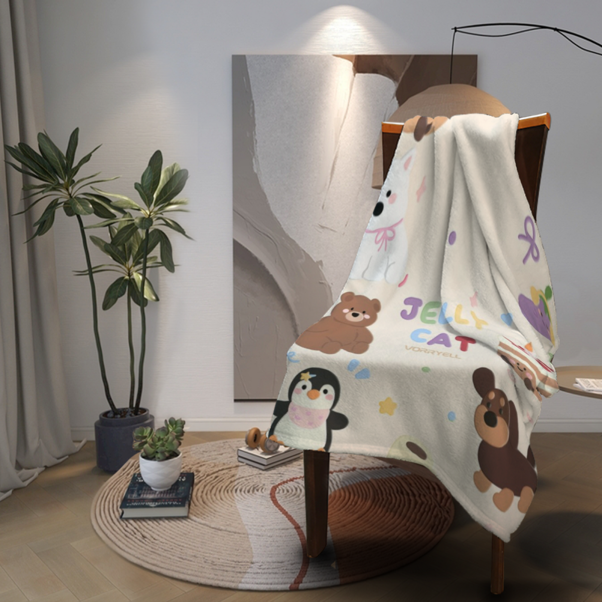 Soft Minimalist All-Season Flannel Blanket ¨C Desert Treasure Collection