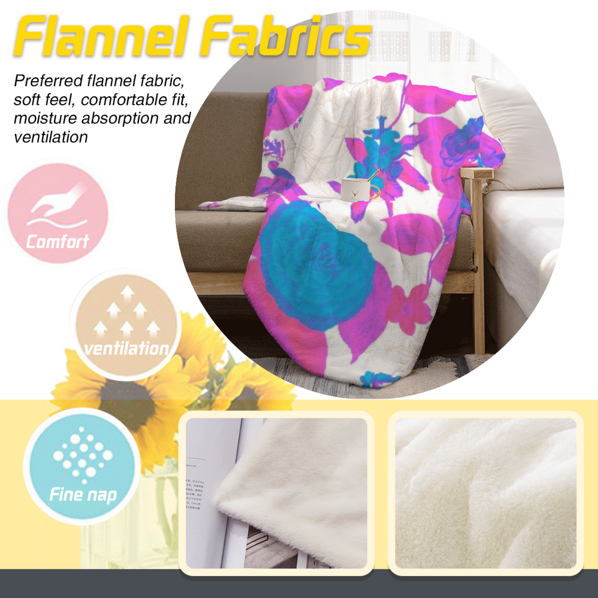 Pastel Multicolor Riverstone Picnic Lightweight Flannel Throw ¨C Contemporary Pattern