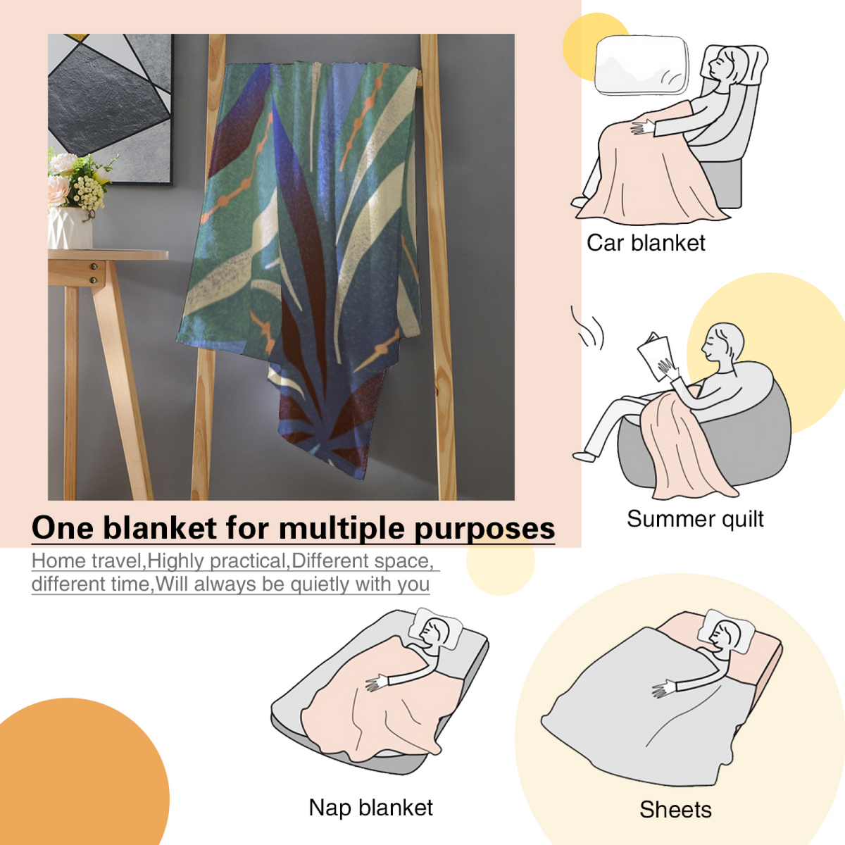Earthy Neutral Gilded Meadow Soft Flannel Blanket ¨C Contemporary Pattern