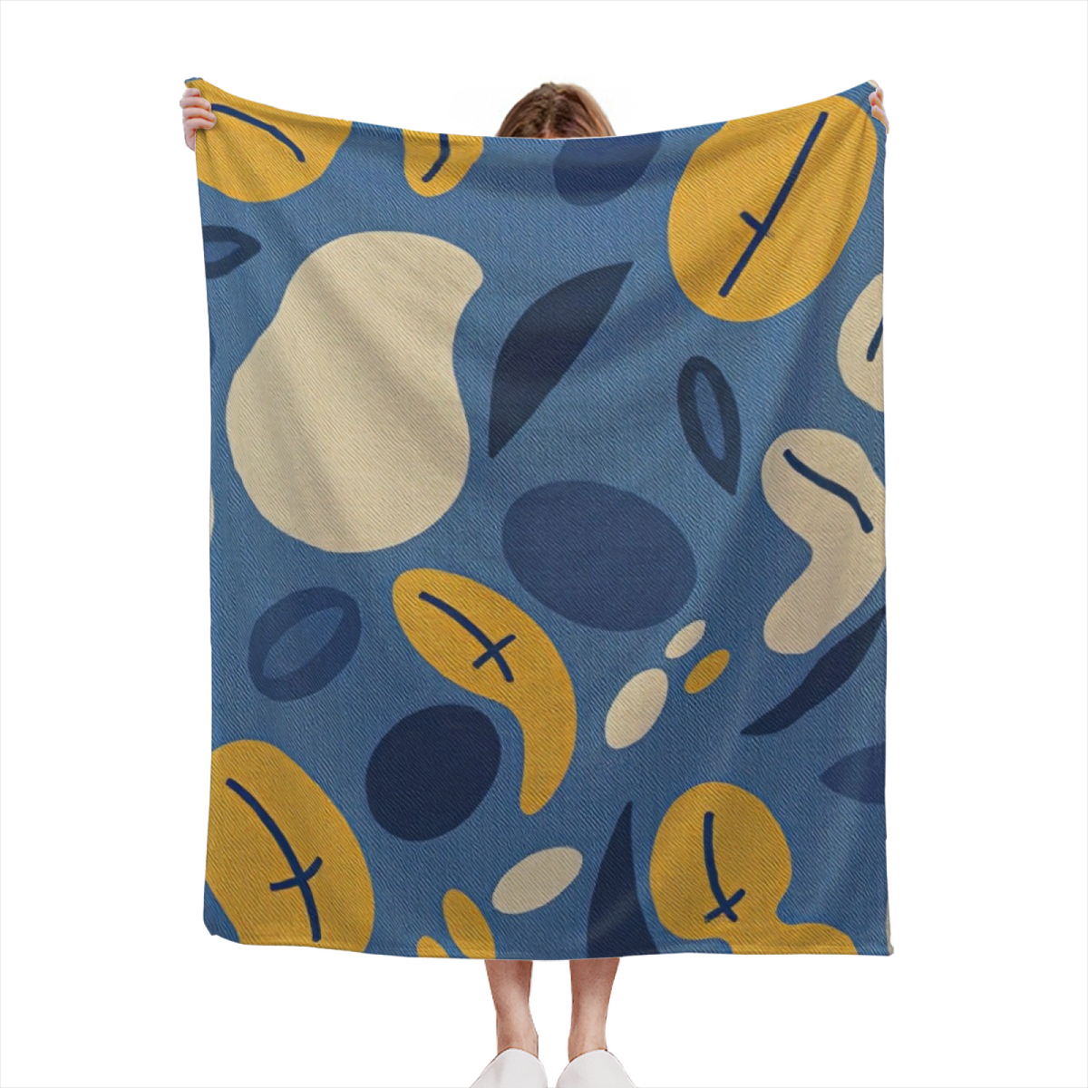 Flannel Throw Blanket with Heather Picnic Cozy Cottage Artwork