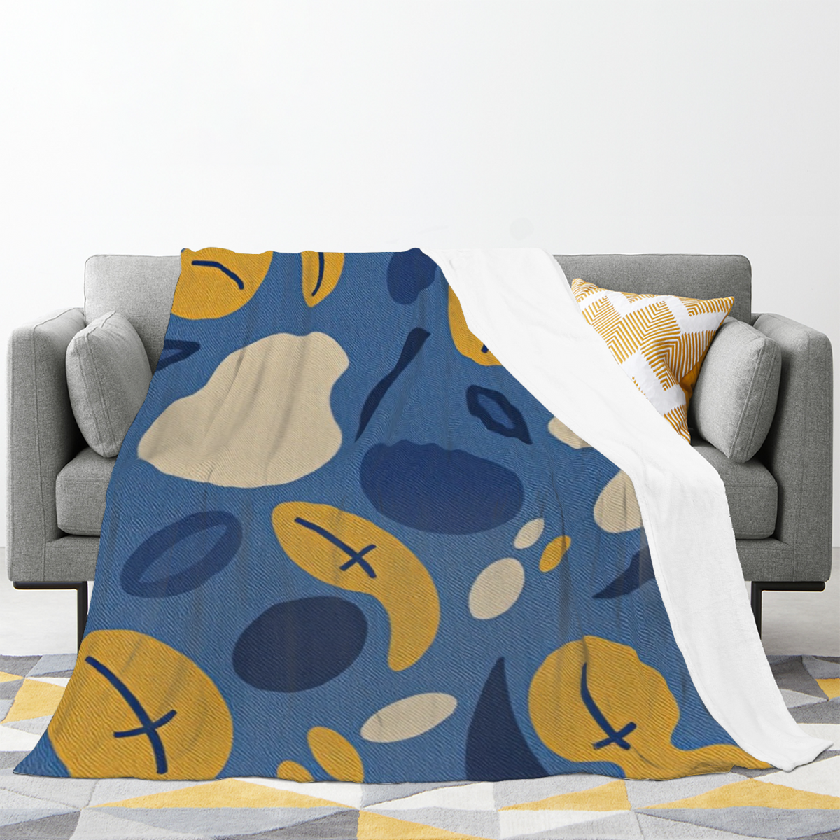 Flannel Throw Blanket with Heather Picnic Cozy Cottage Artwork