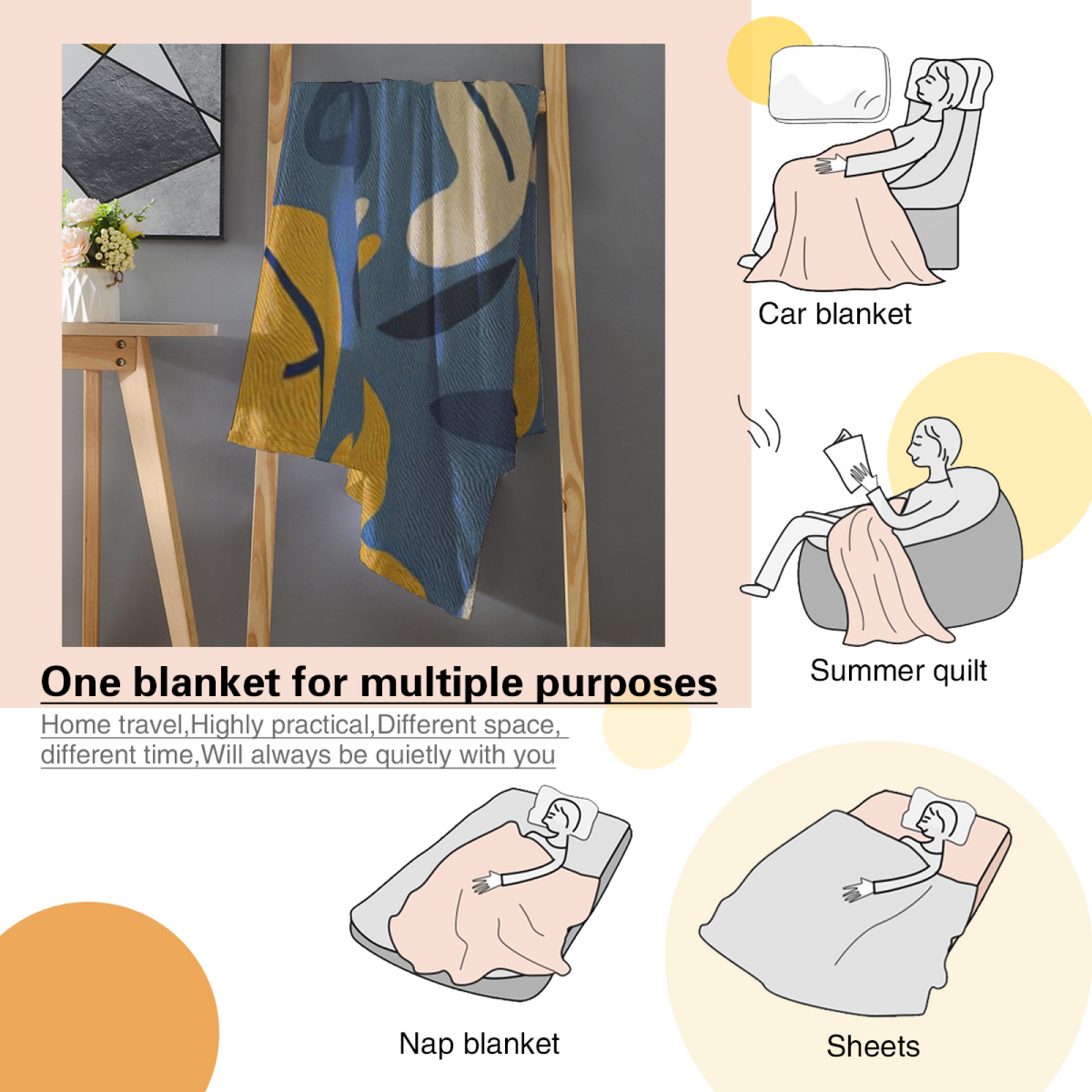Flannel Throw Blanket with Heather Picnic Cozy Cottage Artwork
