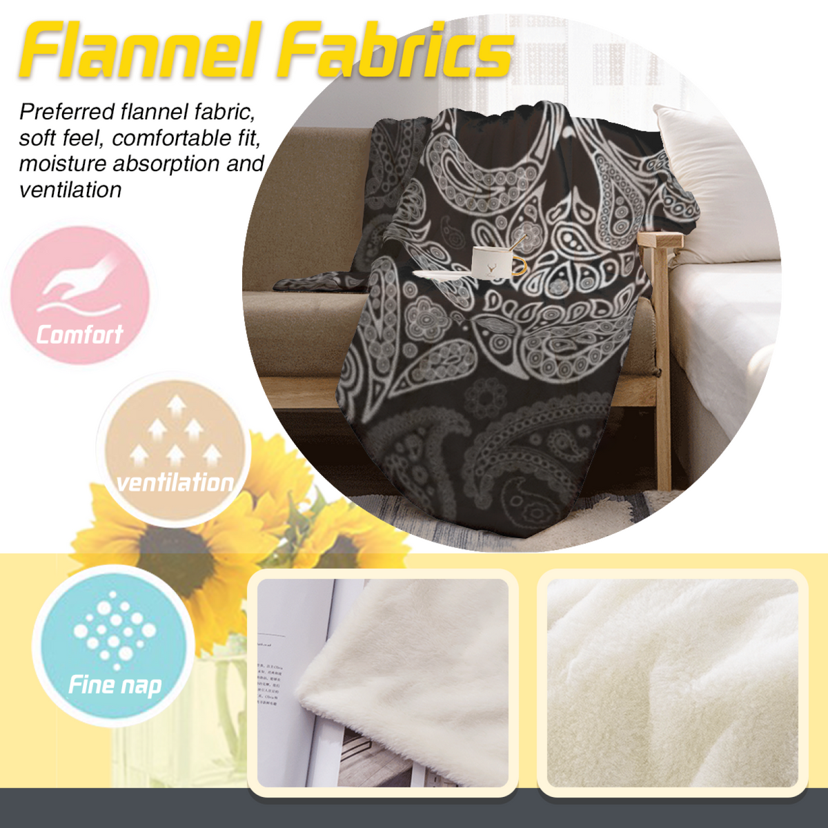 Pastel Multicolor Whimsical Decor Plush Flannel Throw ¨C Lagoon Rhapsody Edition