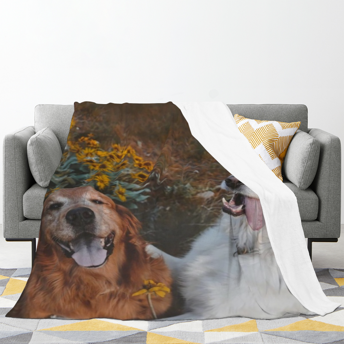 Soft Neutral Dawn Story Soft Flannel Blanket