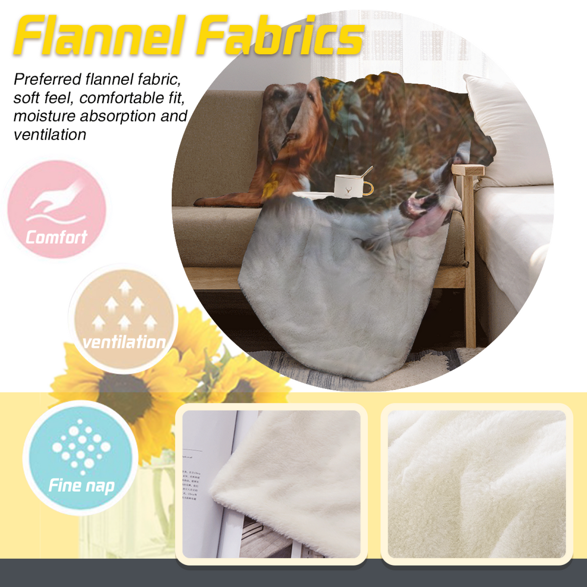 Soft Neutral Dawn Story Soft Flannel Blanket