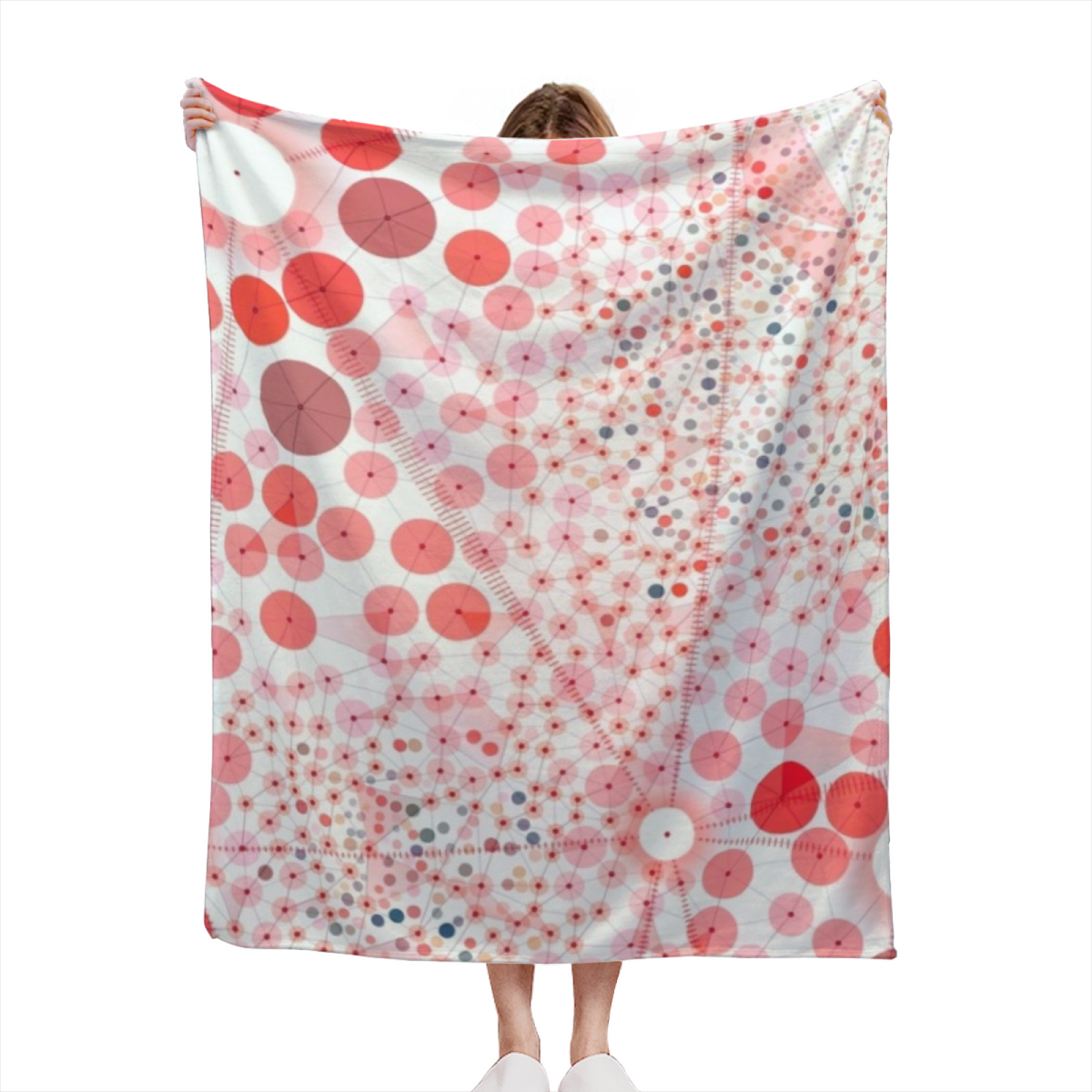 Blue Gingham Wildflower Soft Flannel Blanket