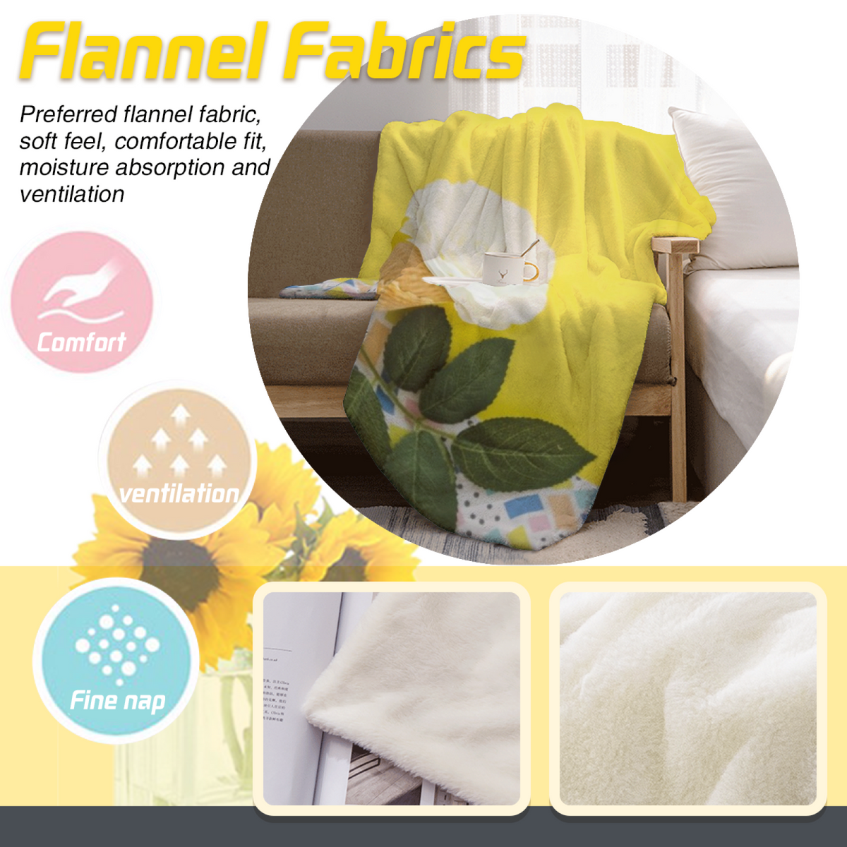 Eclectic Design Twilight Mirage Pastel Multicolor Cozy Flannel Bed Blanket