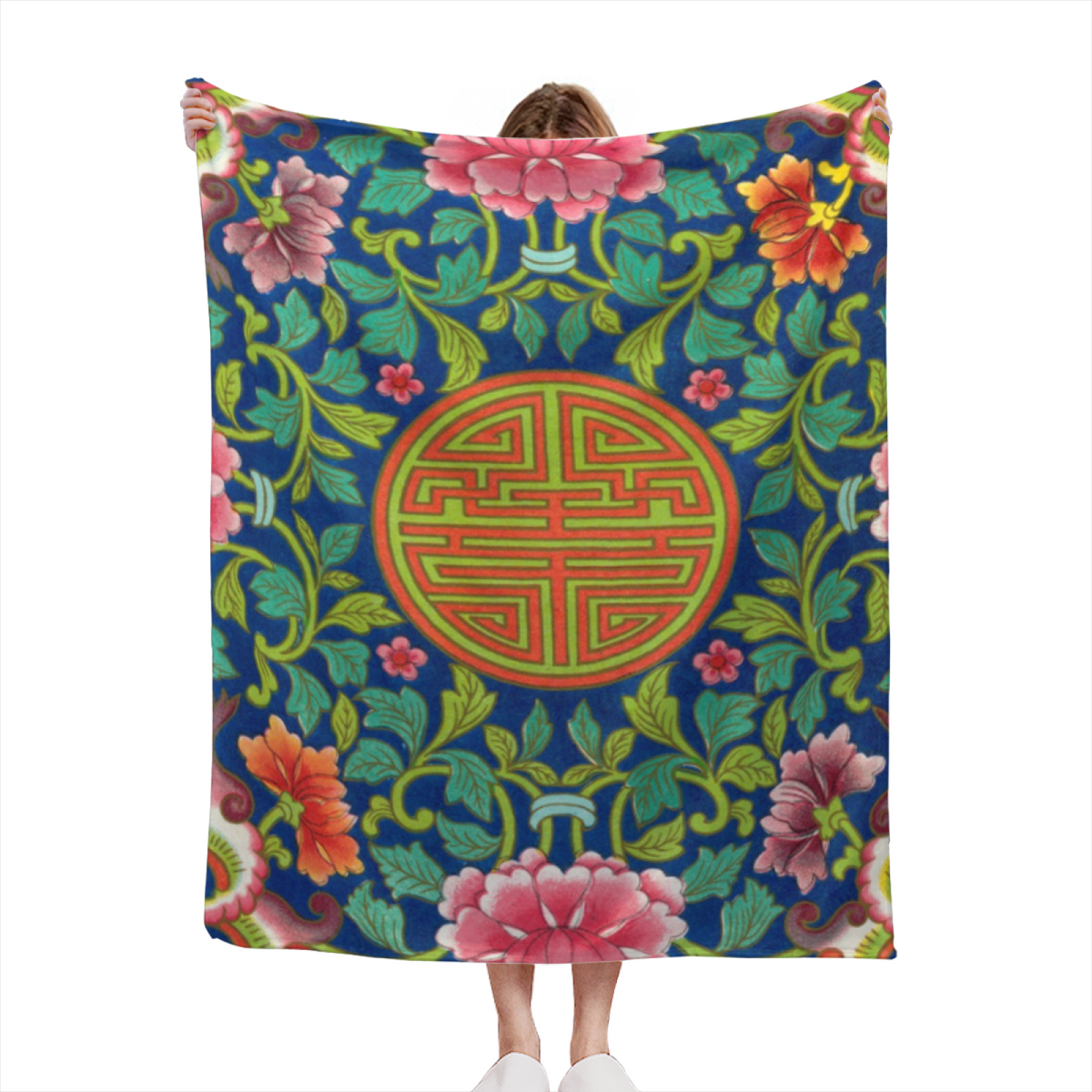 Willow Charm Whimsical Pattern Decorative Flannel Blanket