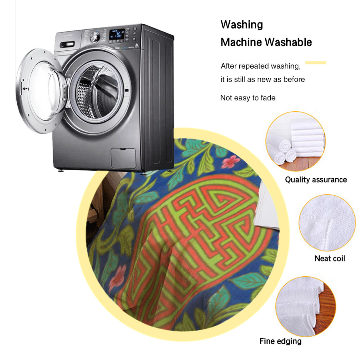 Willow Charm Whimsical Pattern Decorative Flannel Blanket