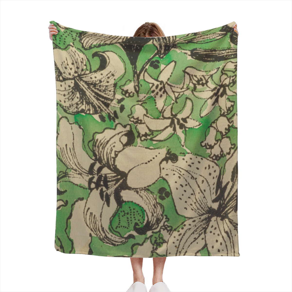 Soft Neutral Pebble Drift Plush Flannel Throw