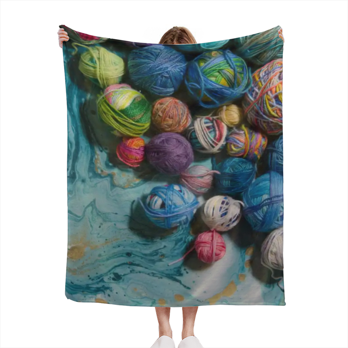Seaside Galaxy Muted Sage Art Flannel Throw Blanket
