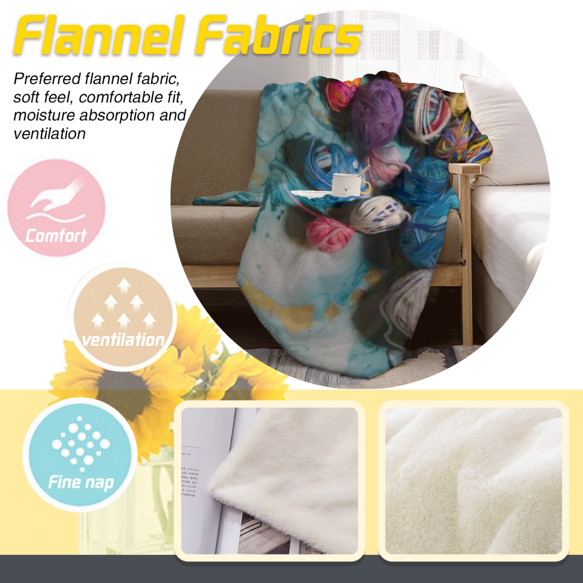 Seaside Galaxy Muted Sage Art Flannel Throw Blanket