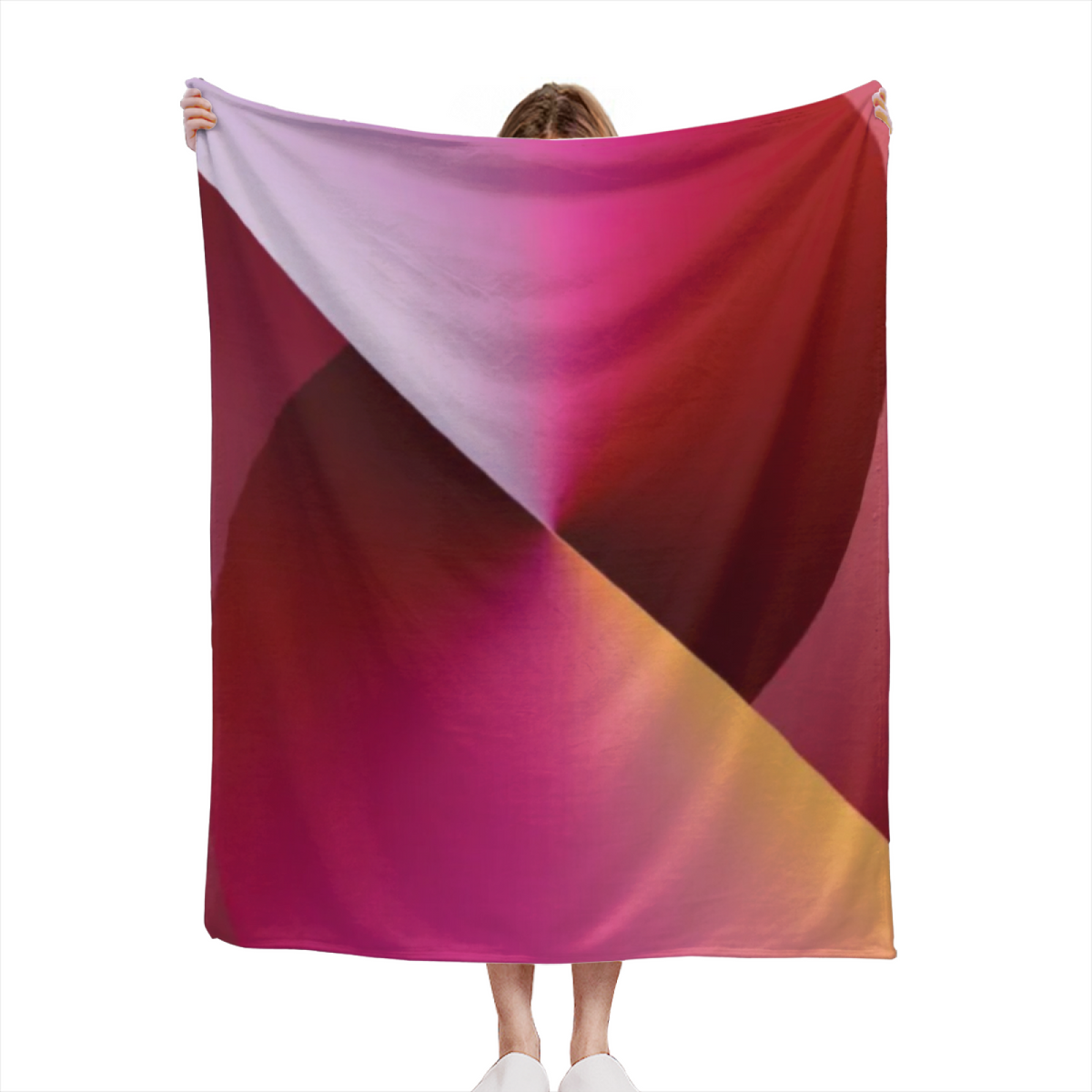 Radiant Spectrum Expressive Print Cozy Flannel Bed Blanket in Dusty Lilac
