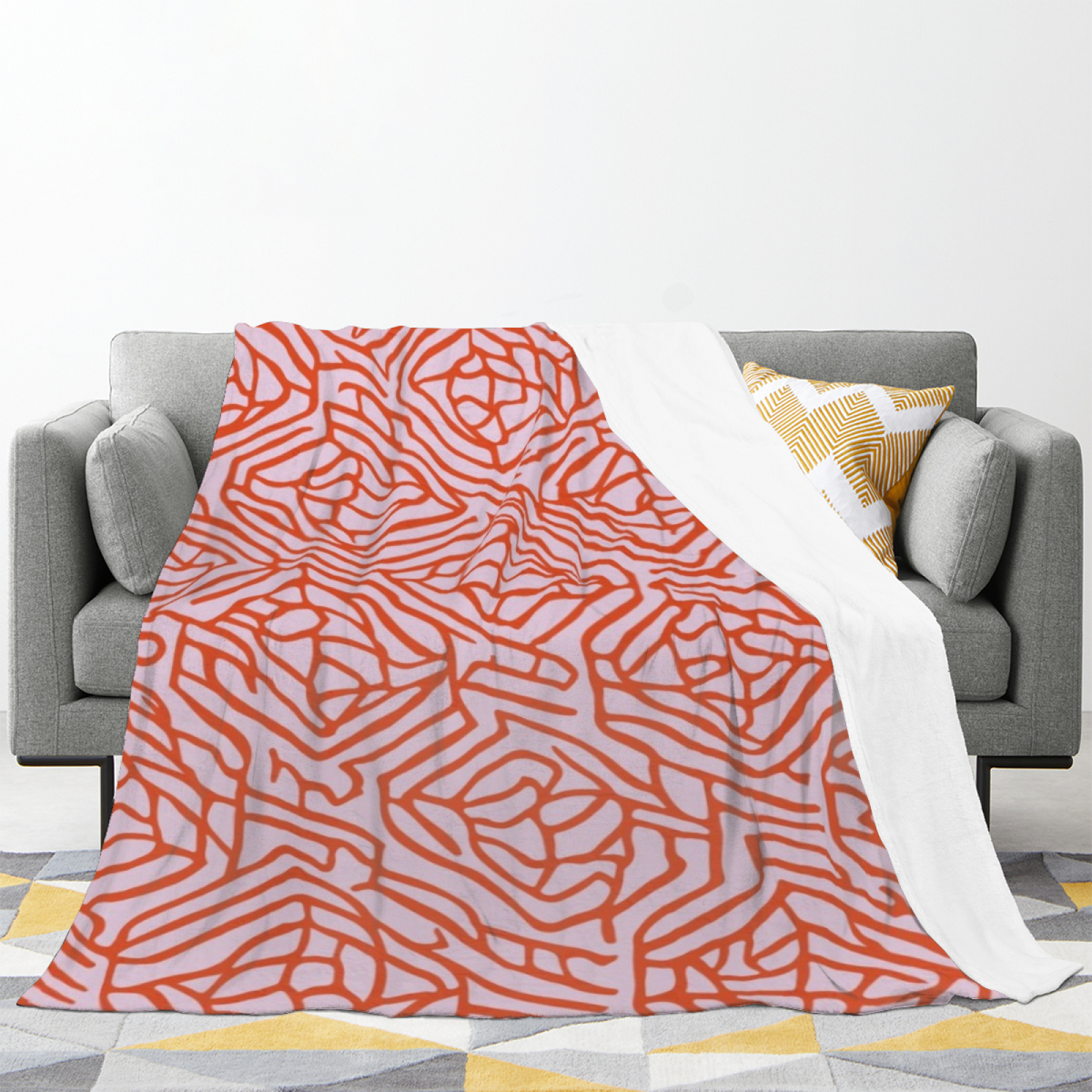 Pastel Multicolor Whimsical Decor All-Season Flannel Blanket ¨C Electric Thicket Edition