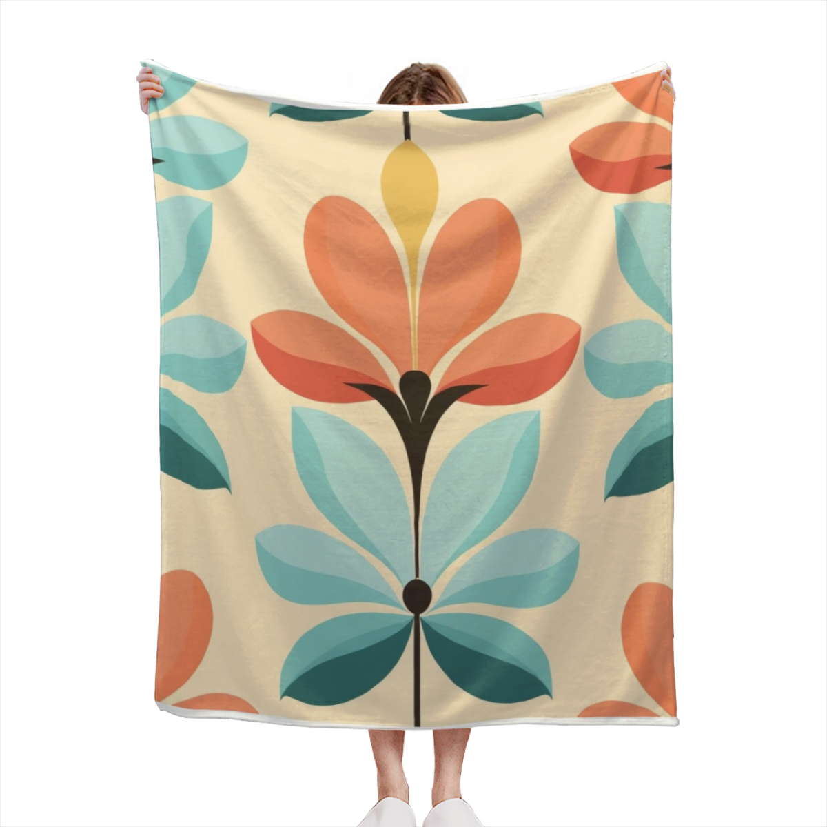 Prairie Sprout Pastel Multicolor Art Decorative Flannel Blanket