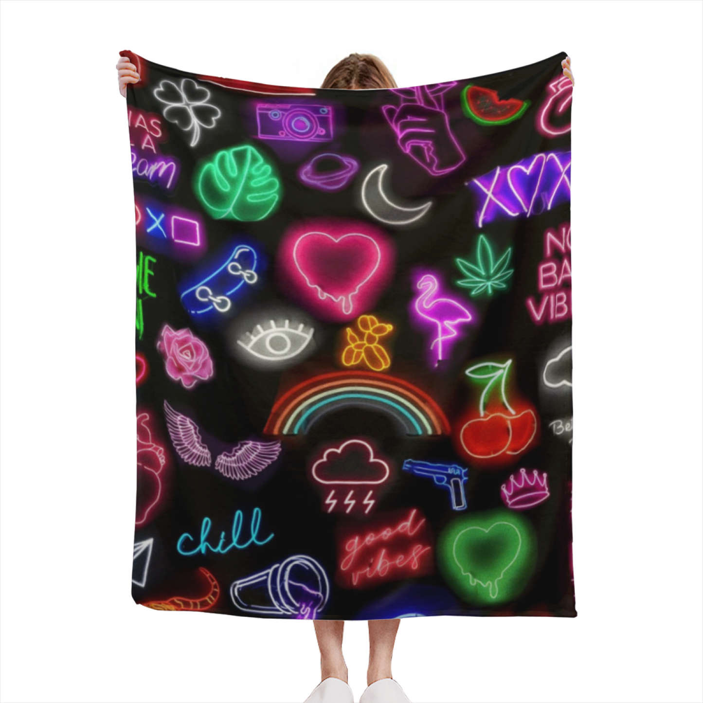 Modern Colorful Throw Blanket ¨C Artistic Printed Cozy Home Decor Blanket