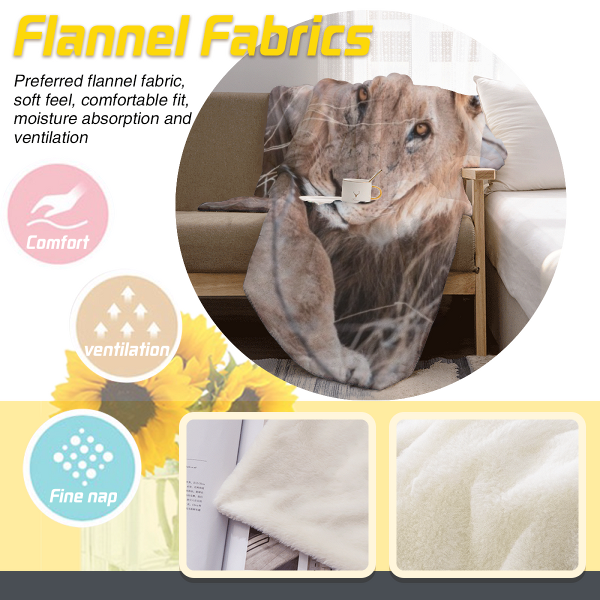 Eclectic Design Enchanted Wander Warm Coral Cozy Flannel Bed Blanket