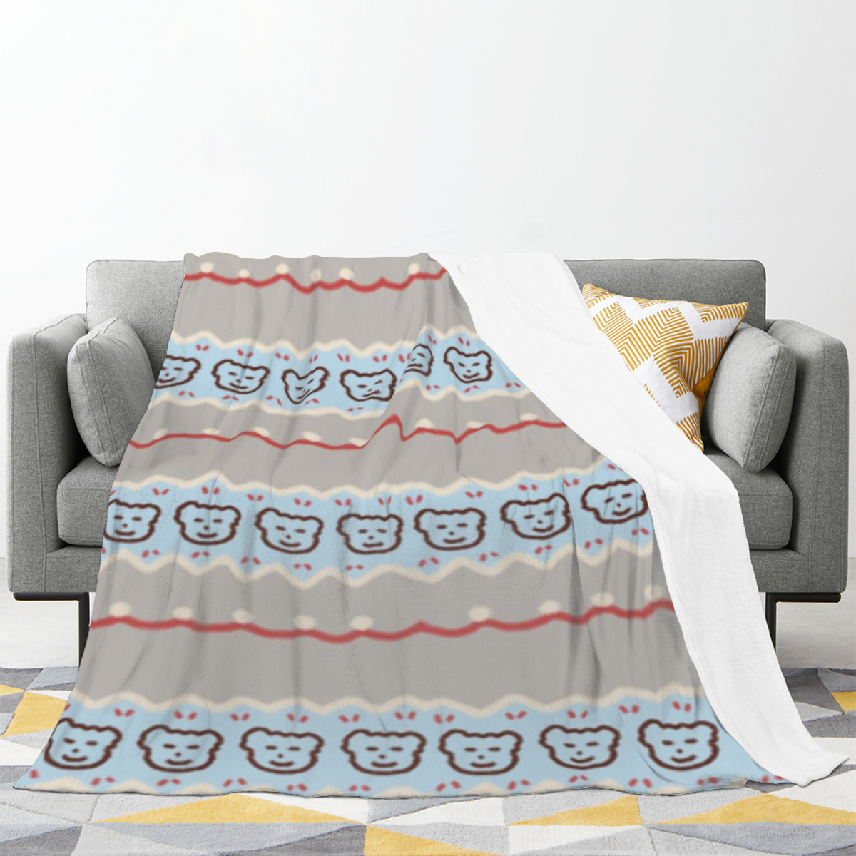 Soft Neutral Aurora Lantern Soft Flannel Blanket ¨C Contemporary Pattern
