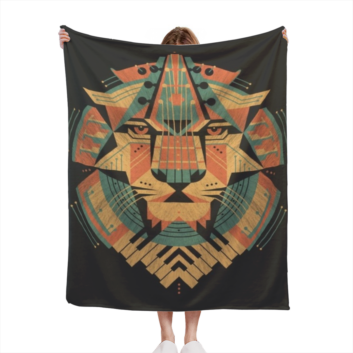 Lagoon Whimsy Artistic Pattern Flannel Throw Blanket