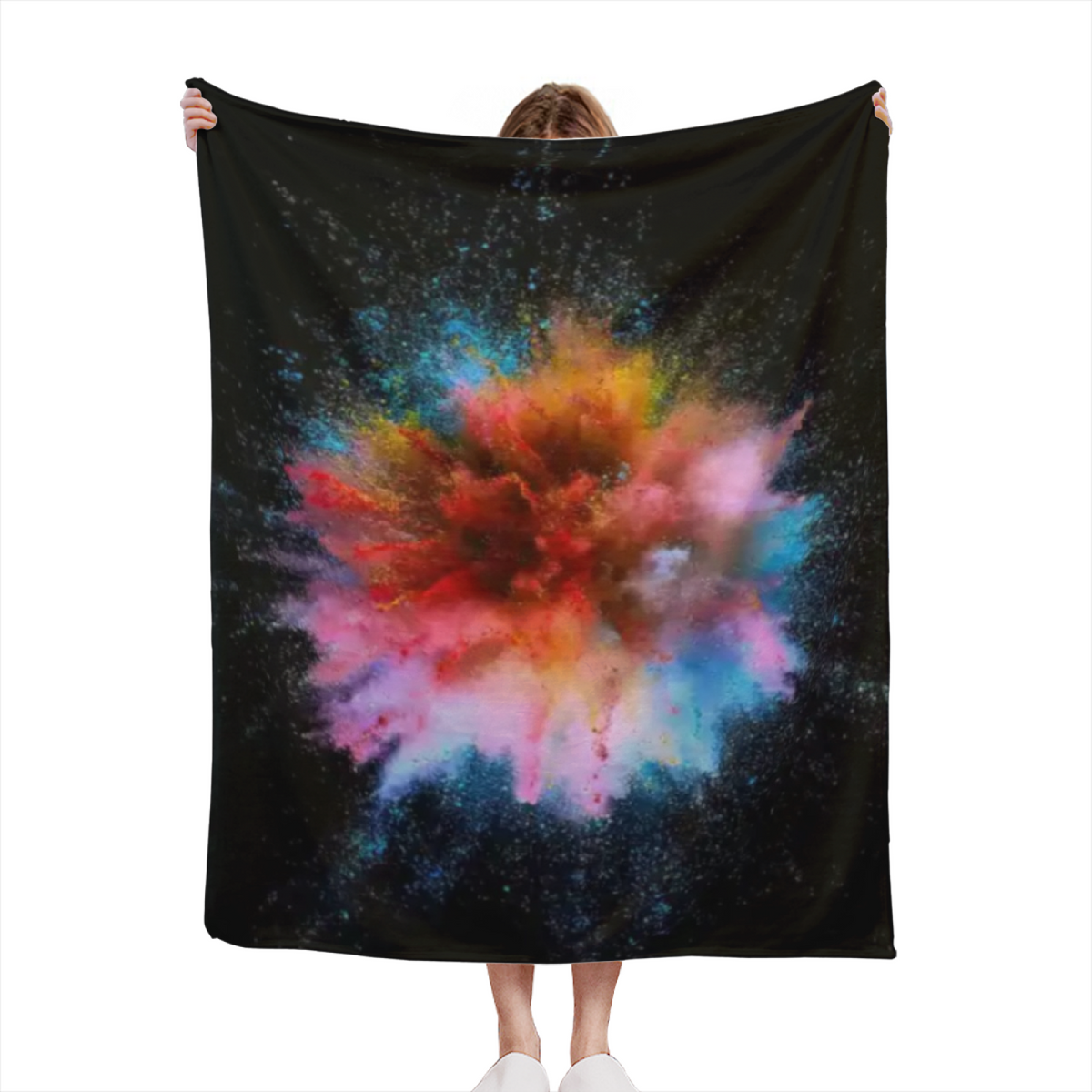 Copper Galaxy Lightweight Flannel Throw in Dusty Lilac