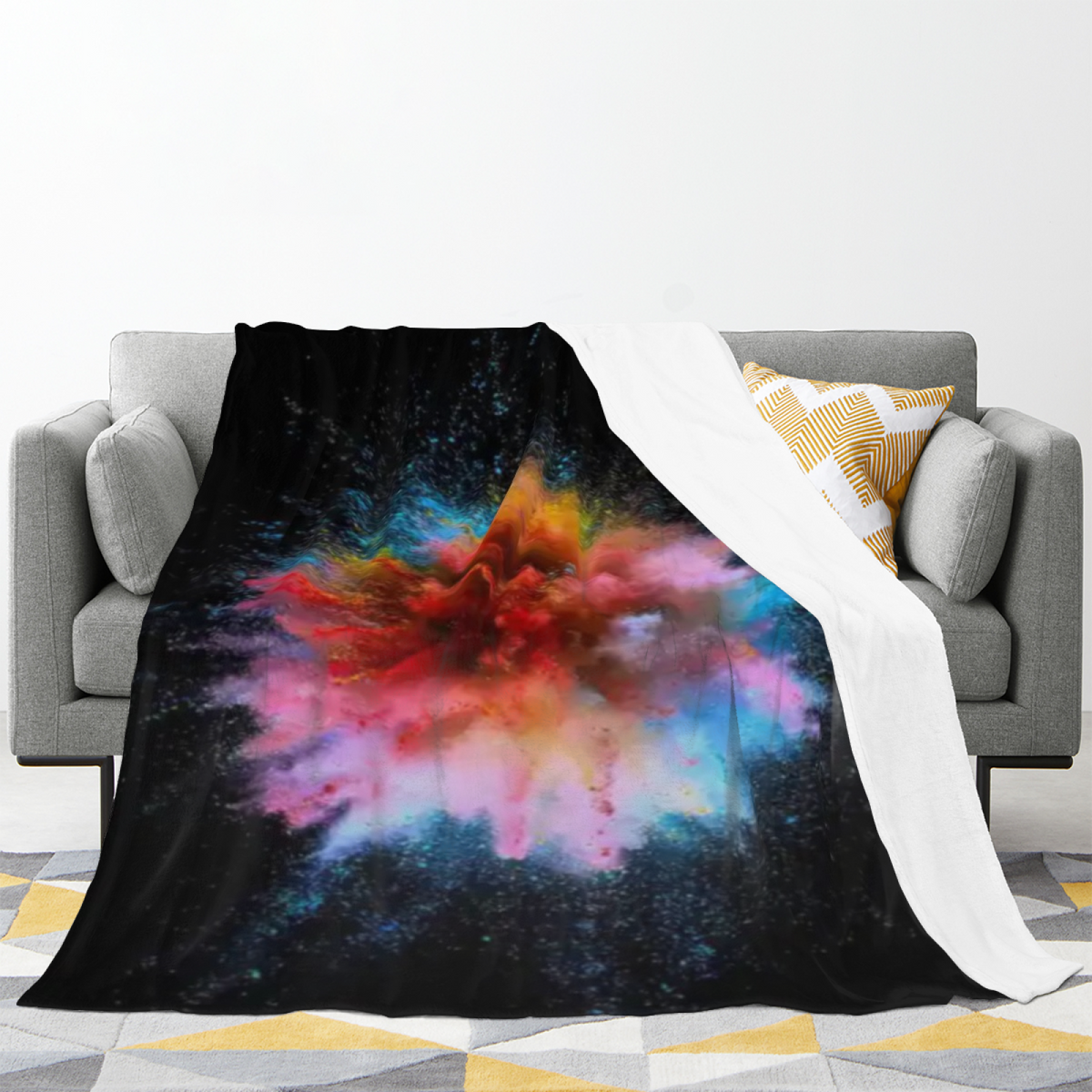 Copper Galaxy Lightweight Flannel Throw in Dusty Lilac