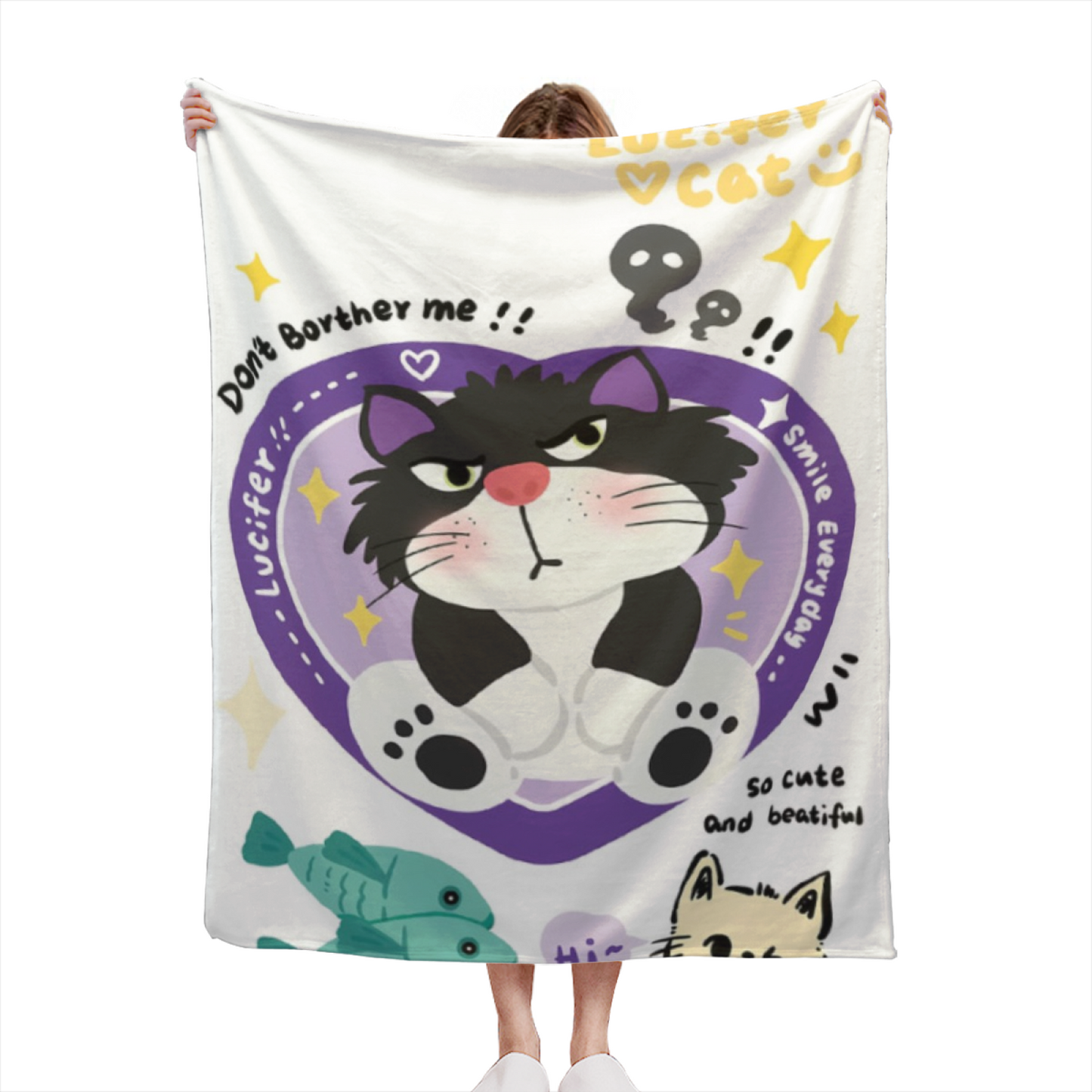 Colorful Artistic Throw Blanket ¨C Contemporary Abstract Printed Design