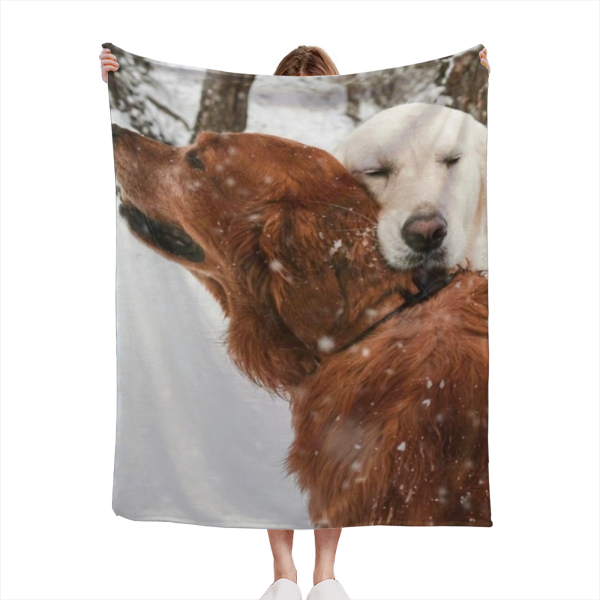 Azure Serenade Soft Neutral Art Flannel Throw Blanket