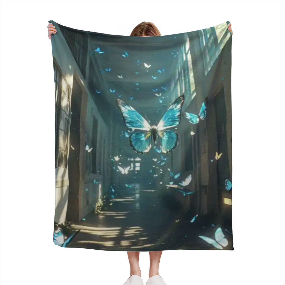 Eclectic Design Hazy Wonder Warm Coral Flannel Sofa Throw