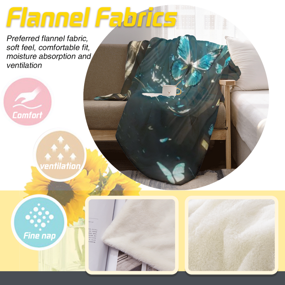 Eclectic Design Hazy Wonder Warm Coral Flannel Sofa Throw