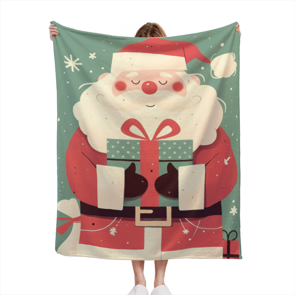 Sweet Ghost Cartoon Flannel Throw Blanket