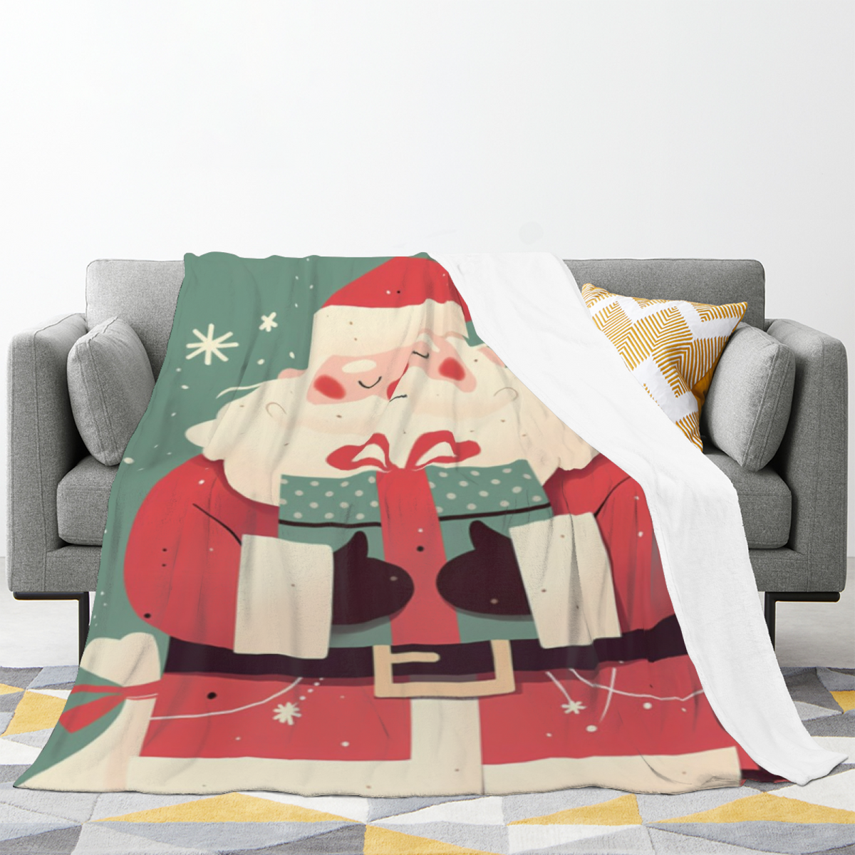 Sweet Ghost Cartoon Flannel Throw Blanket