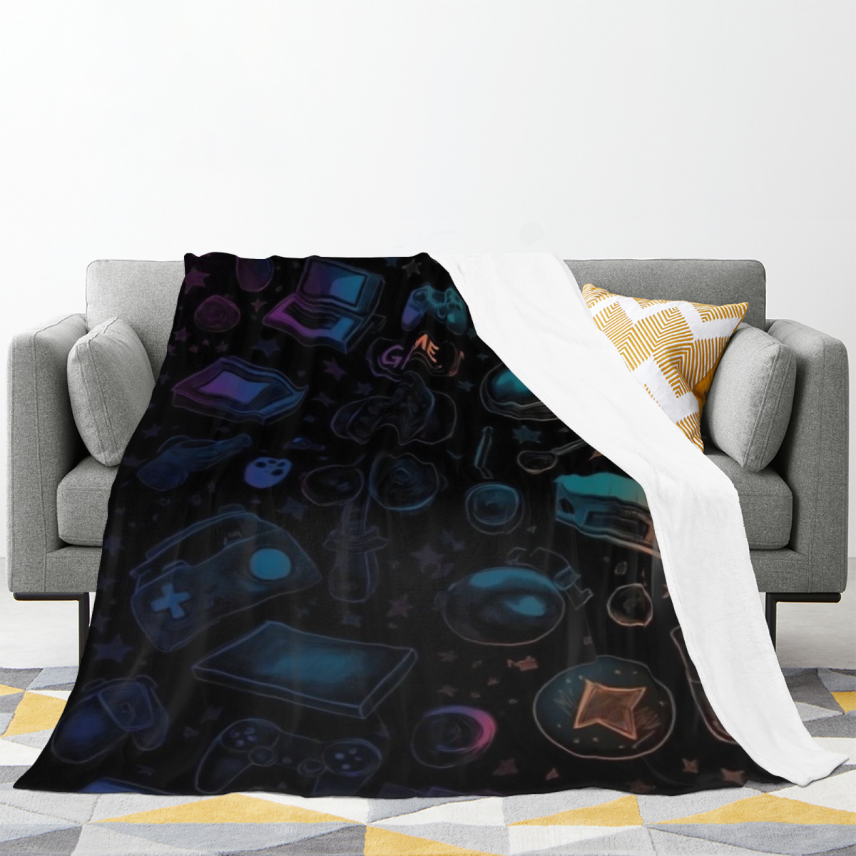 Enchanted Wonder Soft Neutral Modern Art Decorative Flannel Blanket