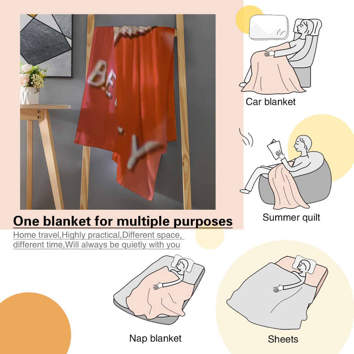 Soft Minimalist All-Season Flannel Blanket ¨C Mossy Valley Collection