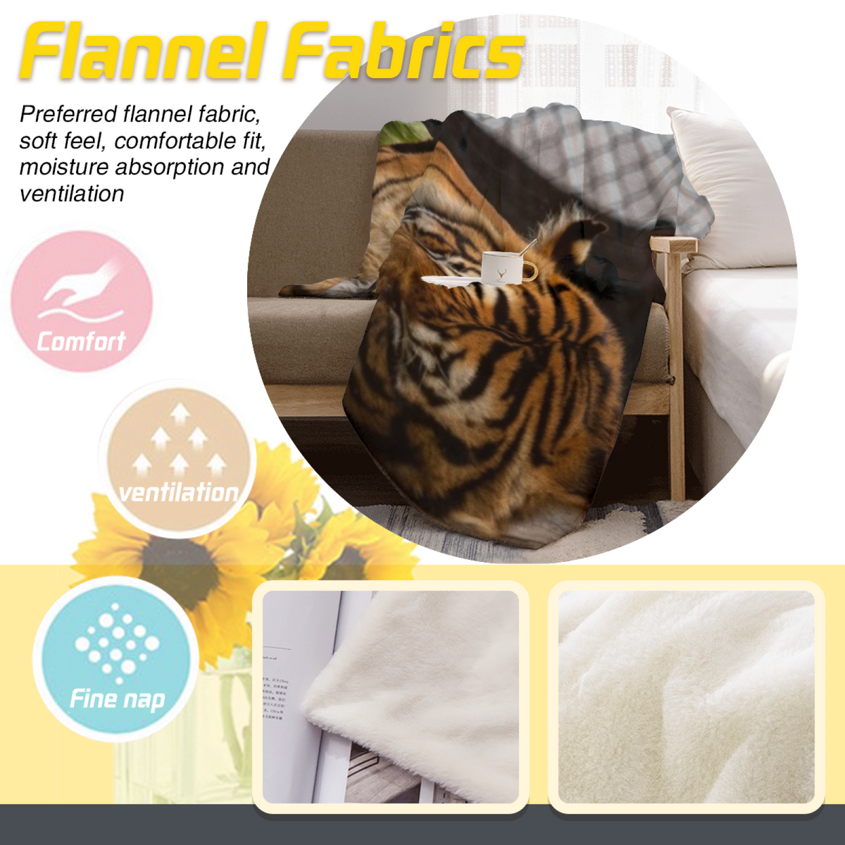 Orchid Horizon Soft Neutral Modern Lightweight Flannel Throw