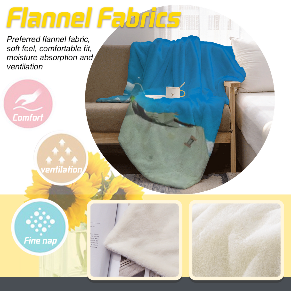 Breezy Mosaic Lightweight Flannel Throw in Dusty Lilac