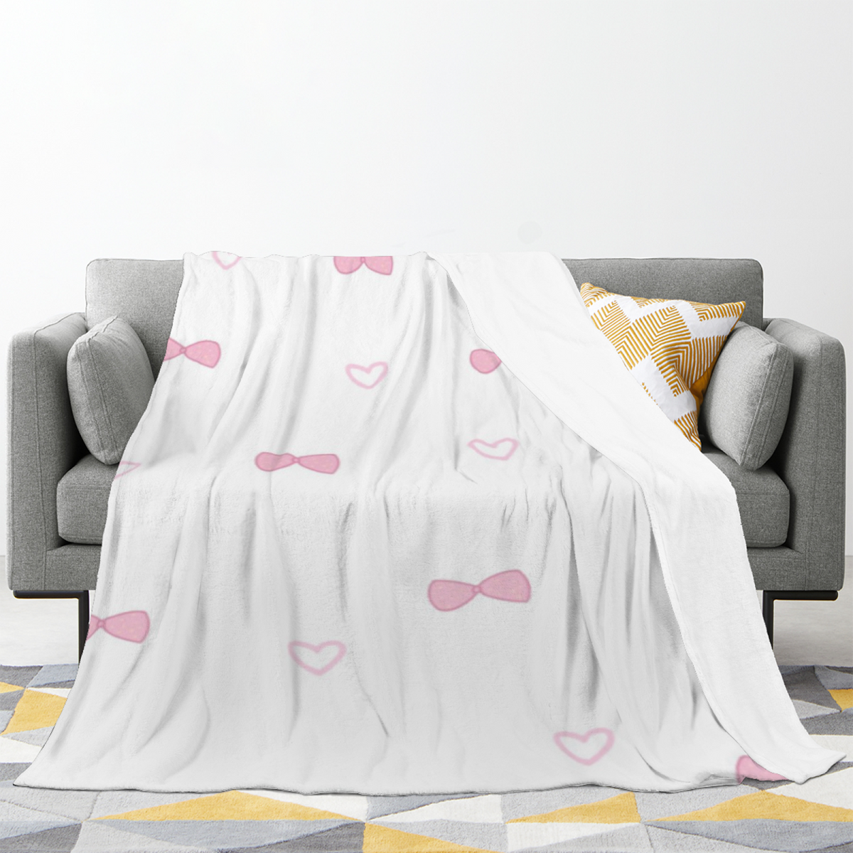 Soft Minimalist All-Season Flannel Blanket ¨C Prairie Blossom Collection