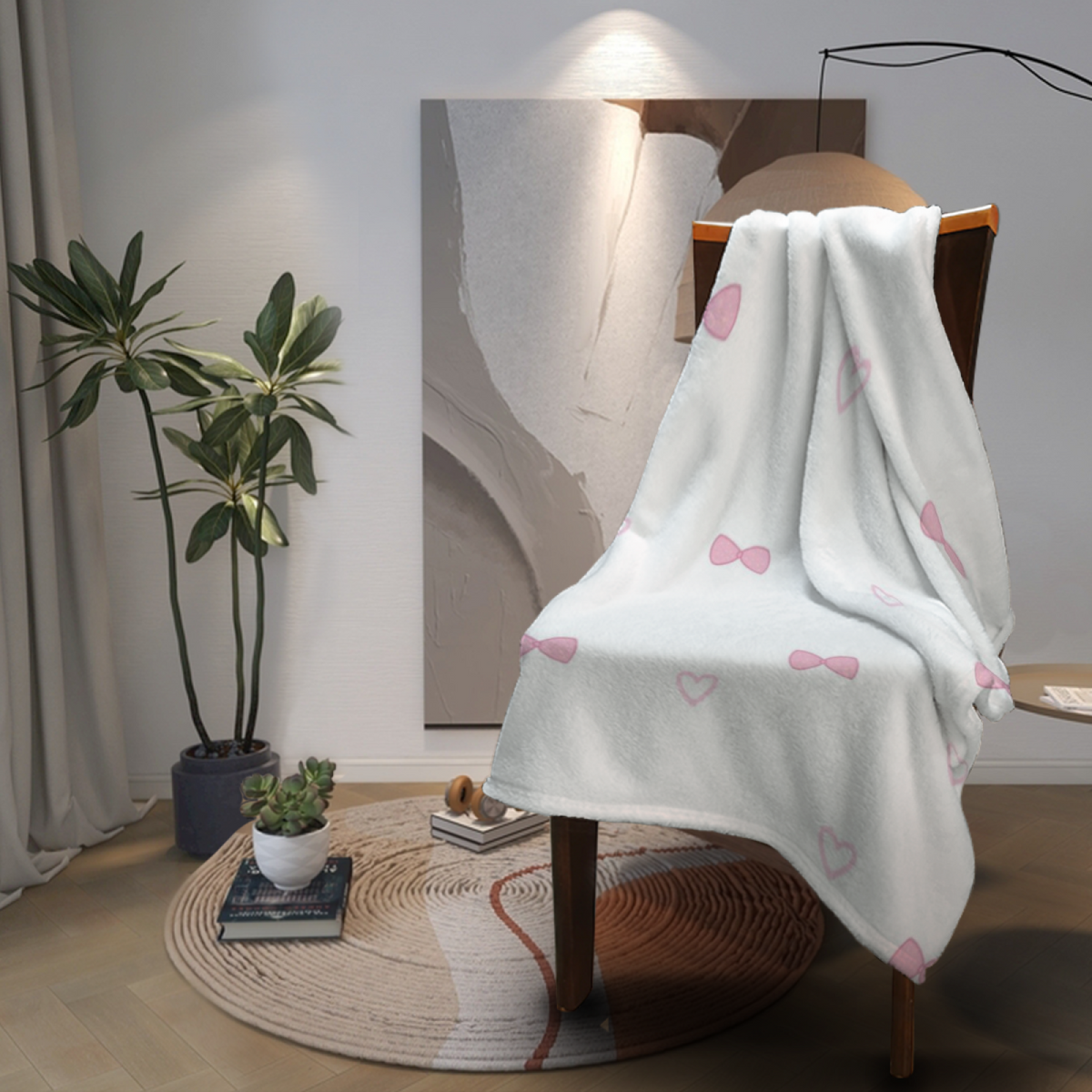 Soft Minimalist All-Season Flannel Blanket ¨C Prairie Blossom Collection