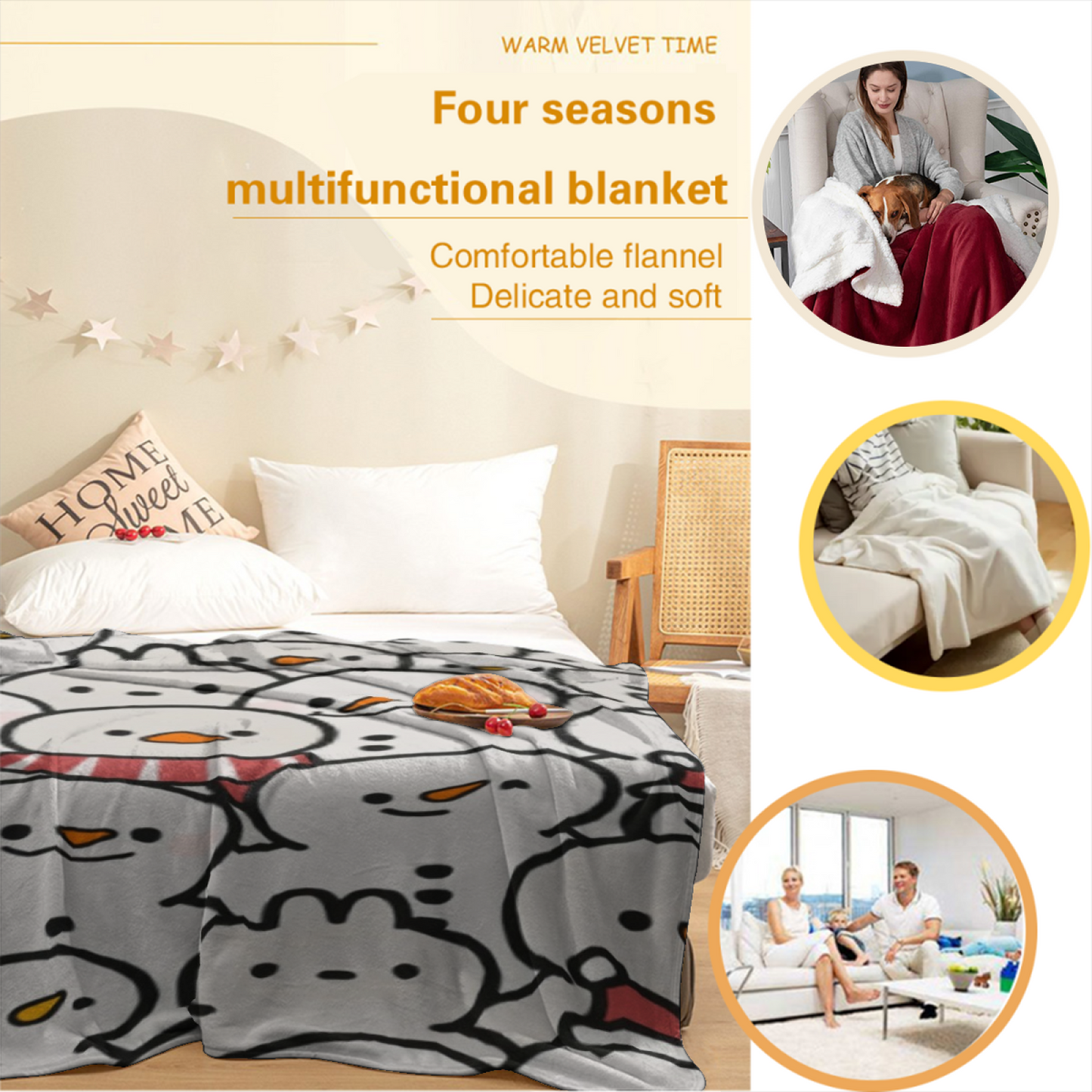 Contemporary Abstract Throw Blanket ¨C Stylish Decorative Graphic Blanket