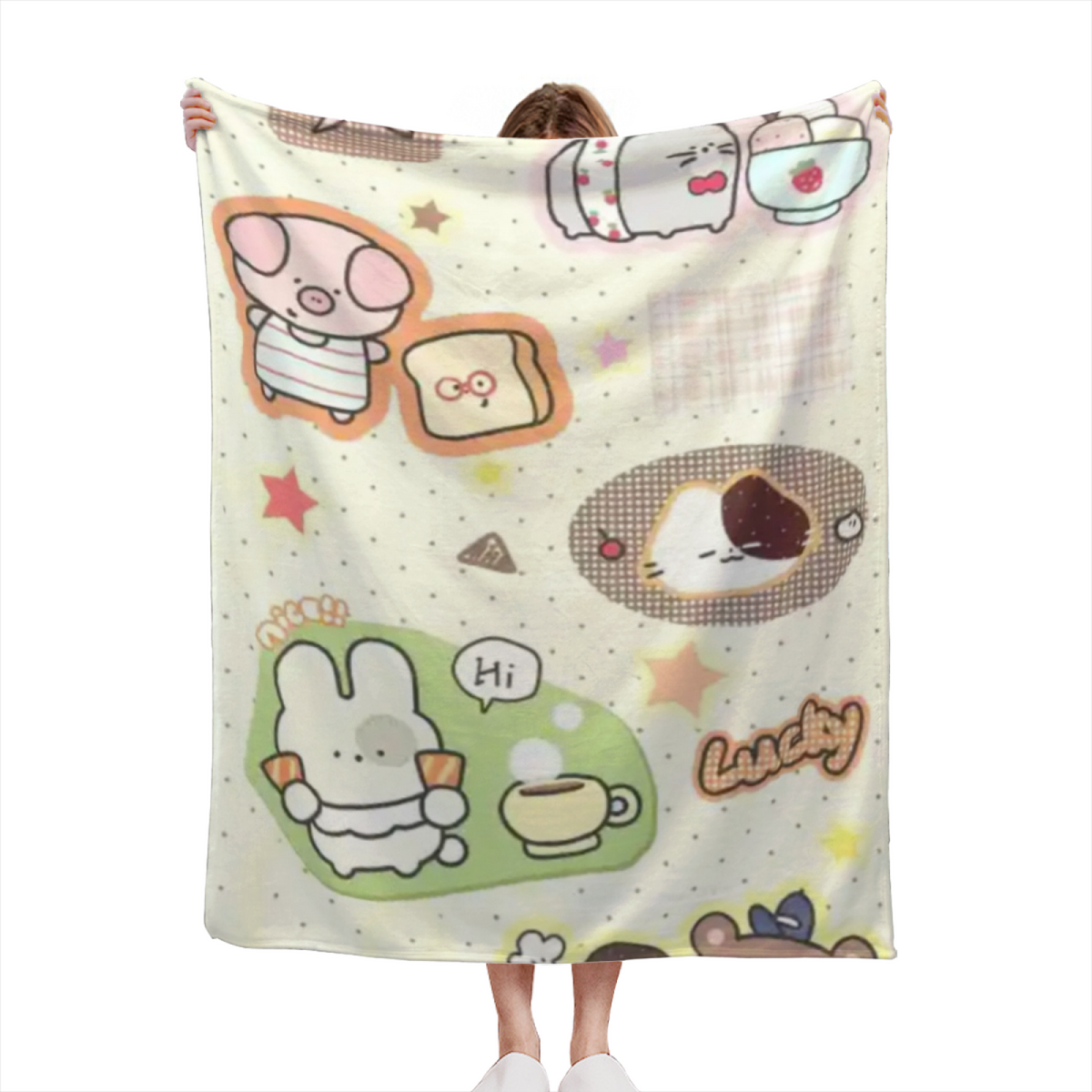 Celestial & Harbor Playful Graphic All-Season Flannel Blanket