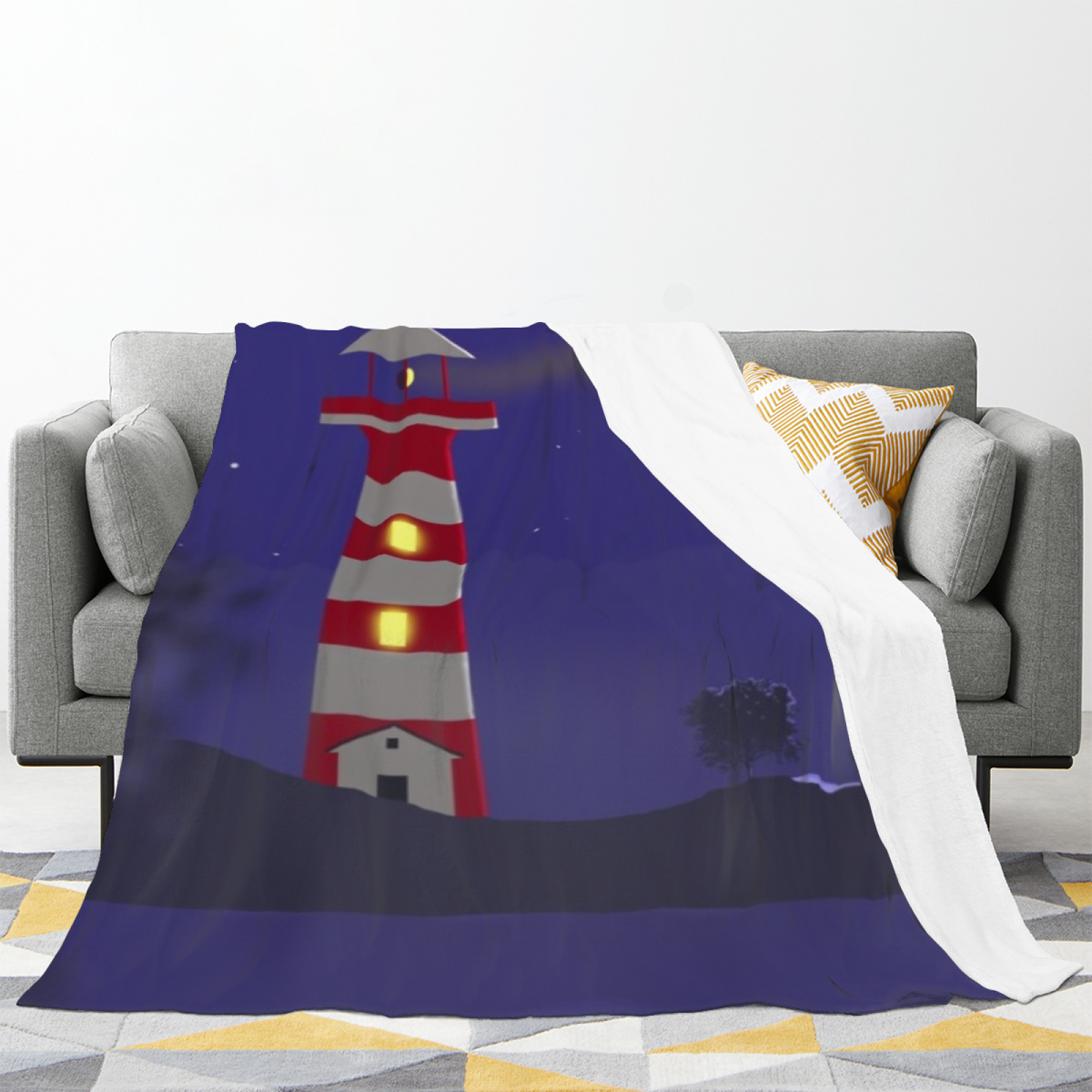 Aurora Nectar Home Accent Lightweight Flannel Throw ¨C Rich Multicolor