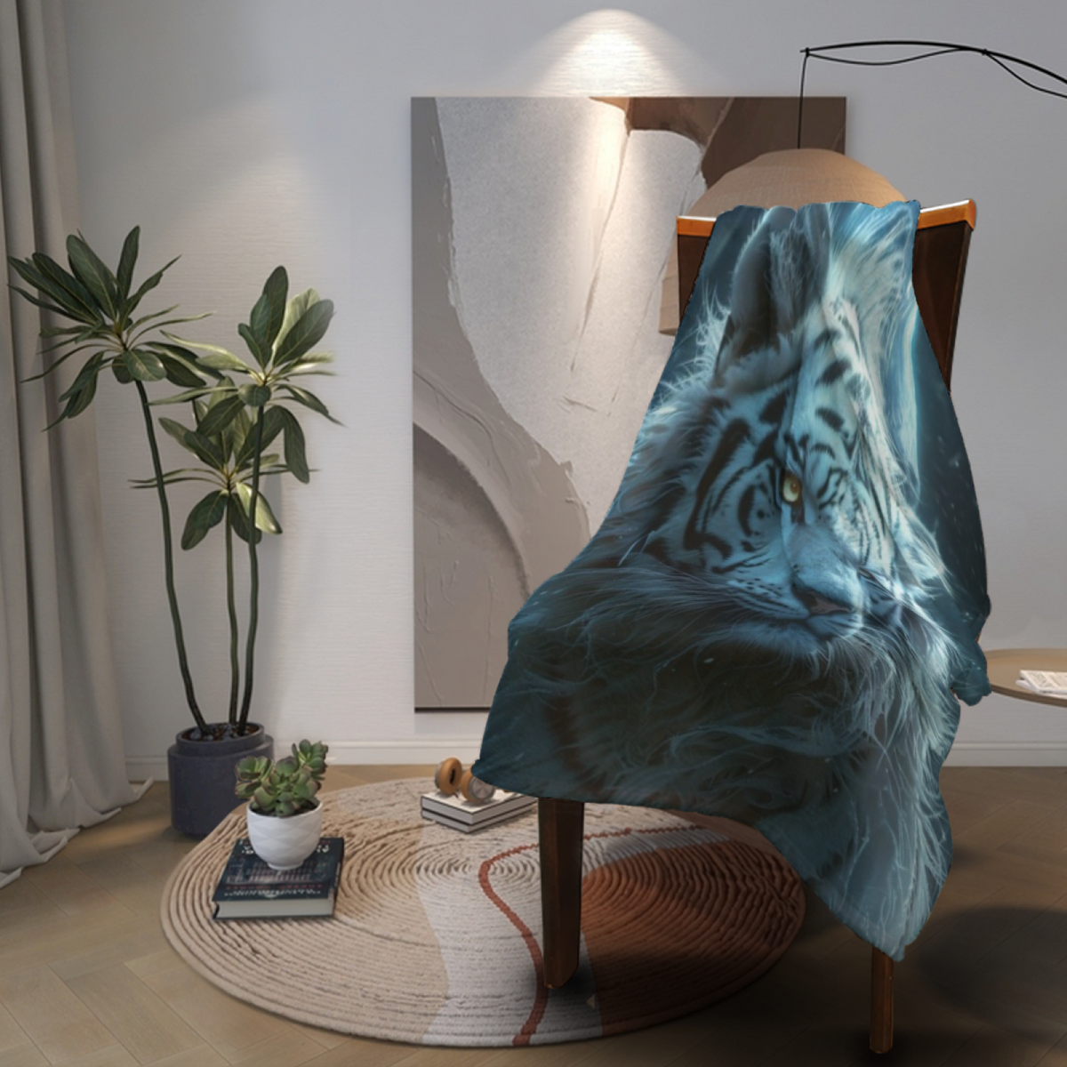 Pastel Multicolor Whimsical Decor Plush Flannel Throw ¨C Opaline Daydream Edition