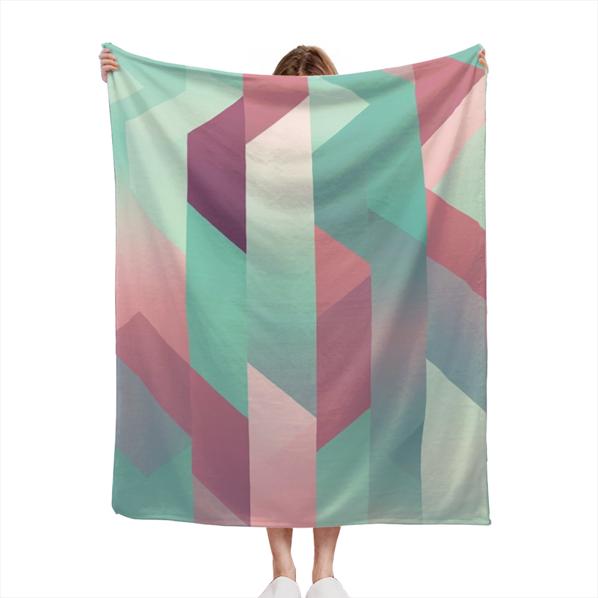 Oceanic Blossom Home Accent Lightweight Flannel Throw ¨C Warm Coral