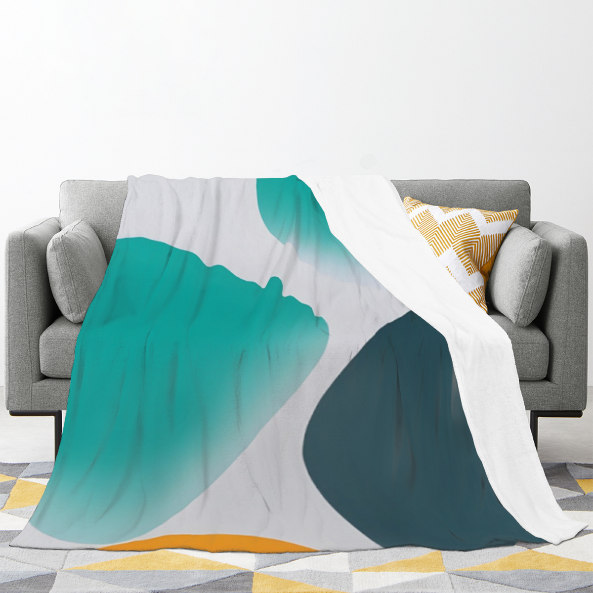 Serene Grove Home Accent Soft Flannel Blanket ¨C Rich Multicolor