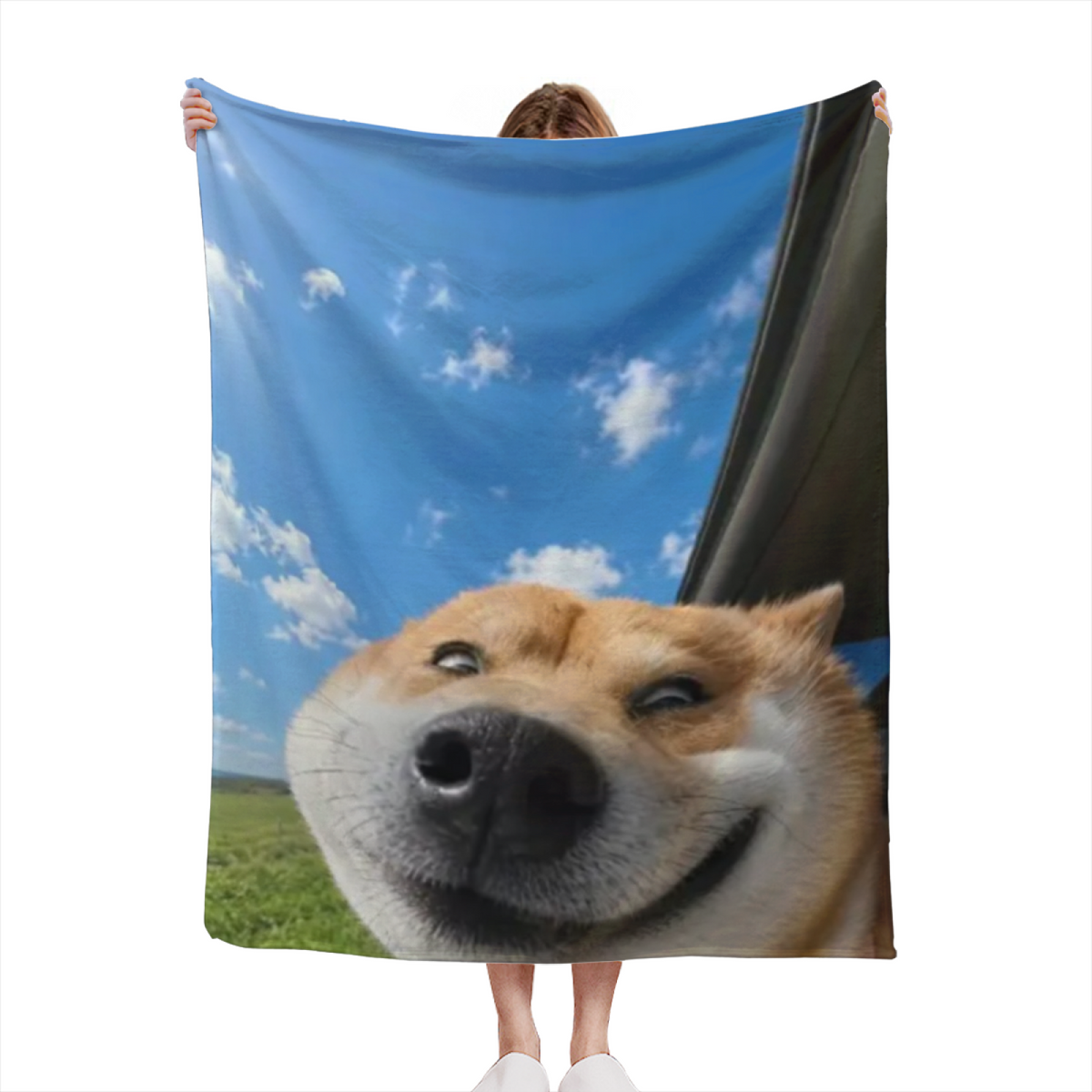 Misty Daydream Muted Sage Art Flannel Throw Blanket