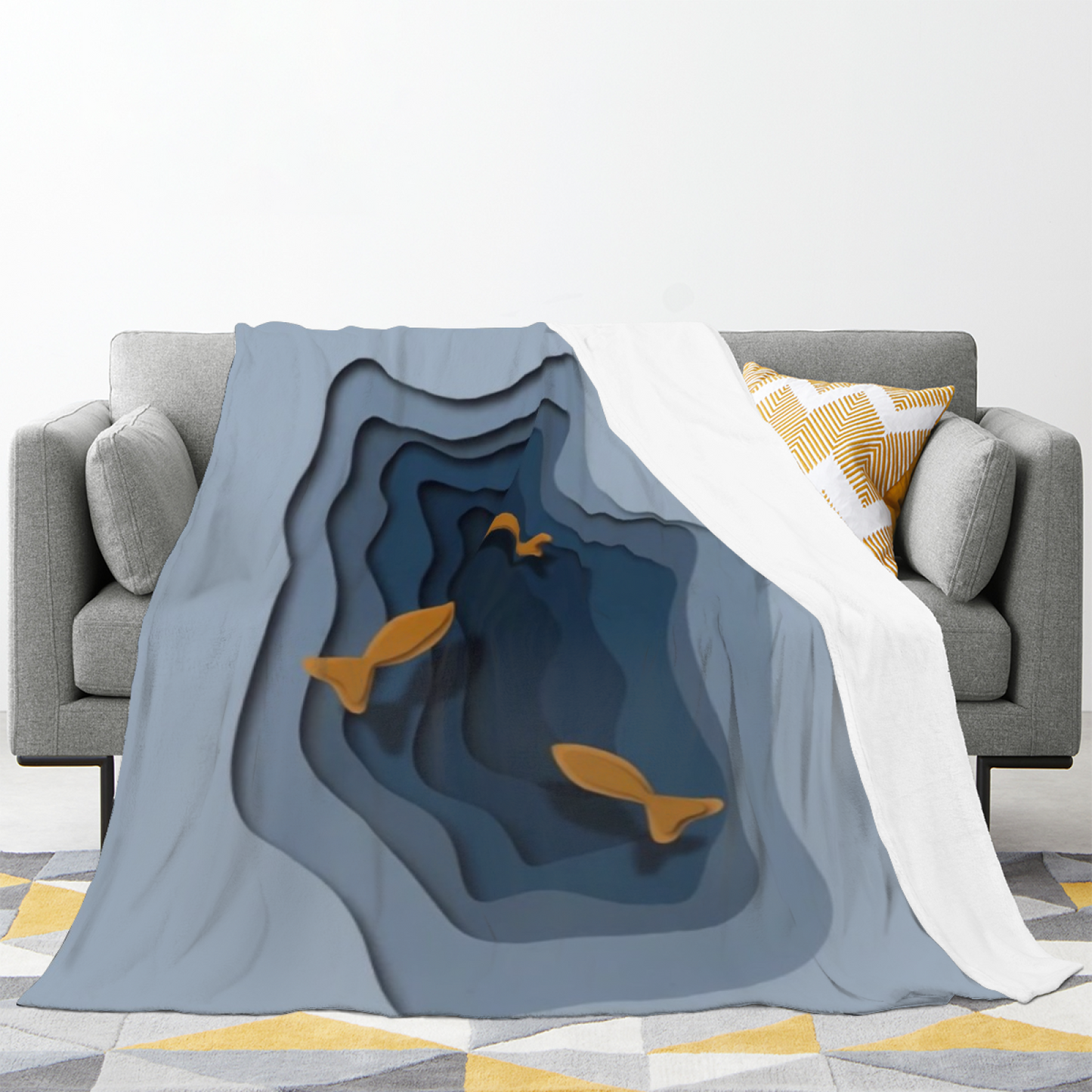 Contemporary Pattern Throw Blanket ¨C Colorful Modern Printed Cozy Blanket